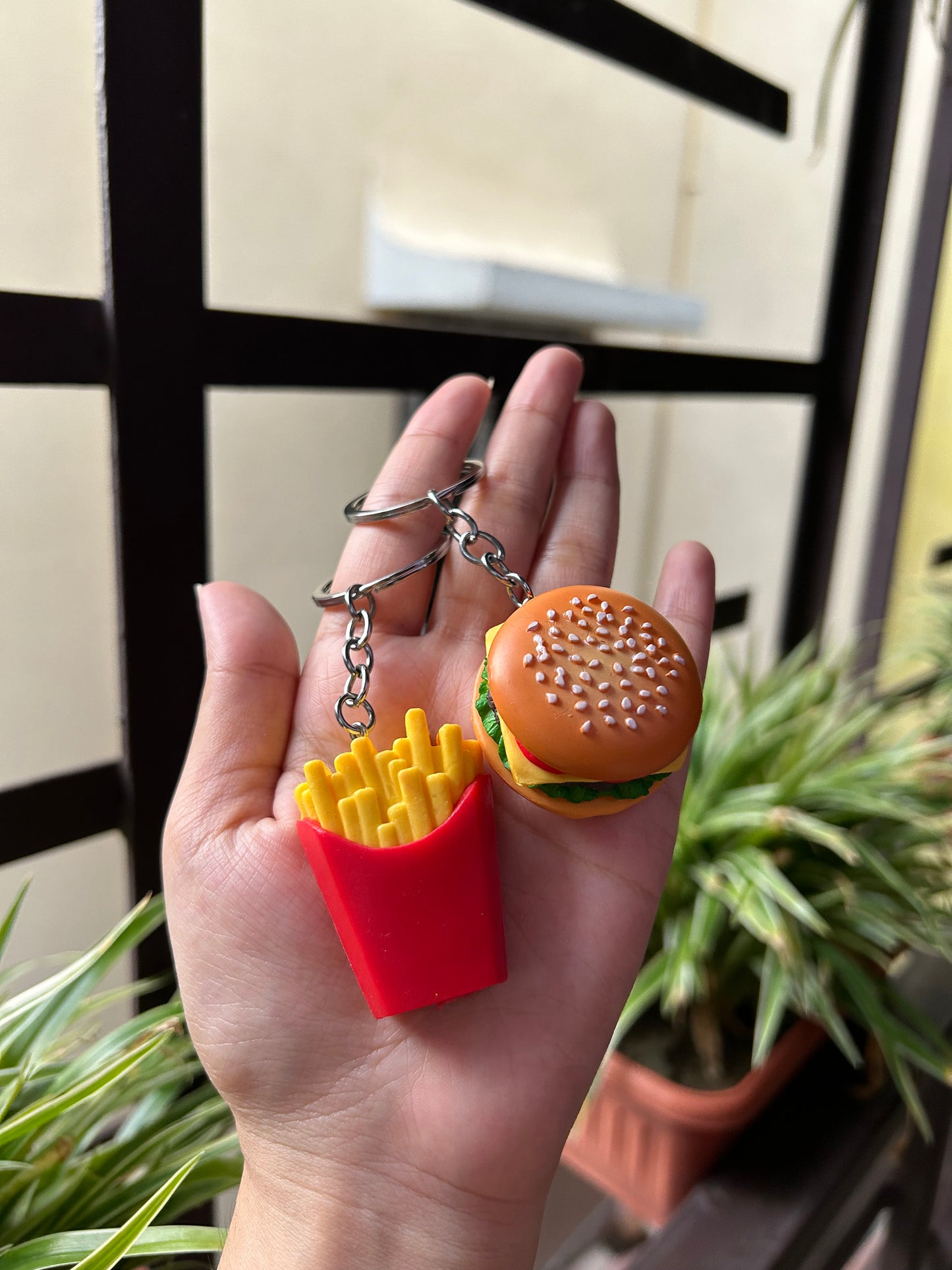 Burger Fries Hard keychain combo