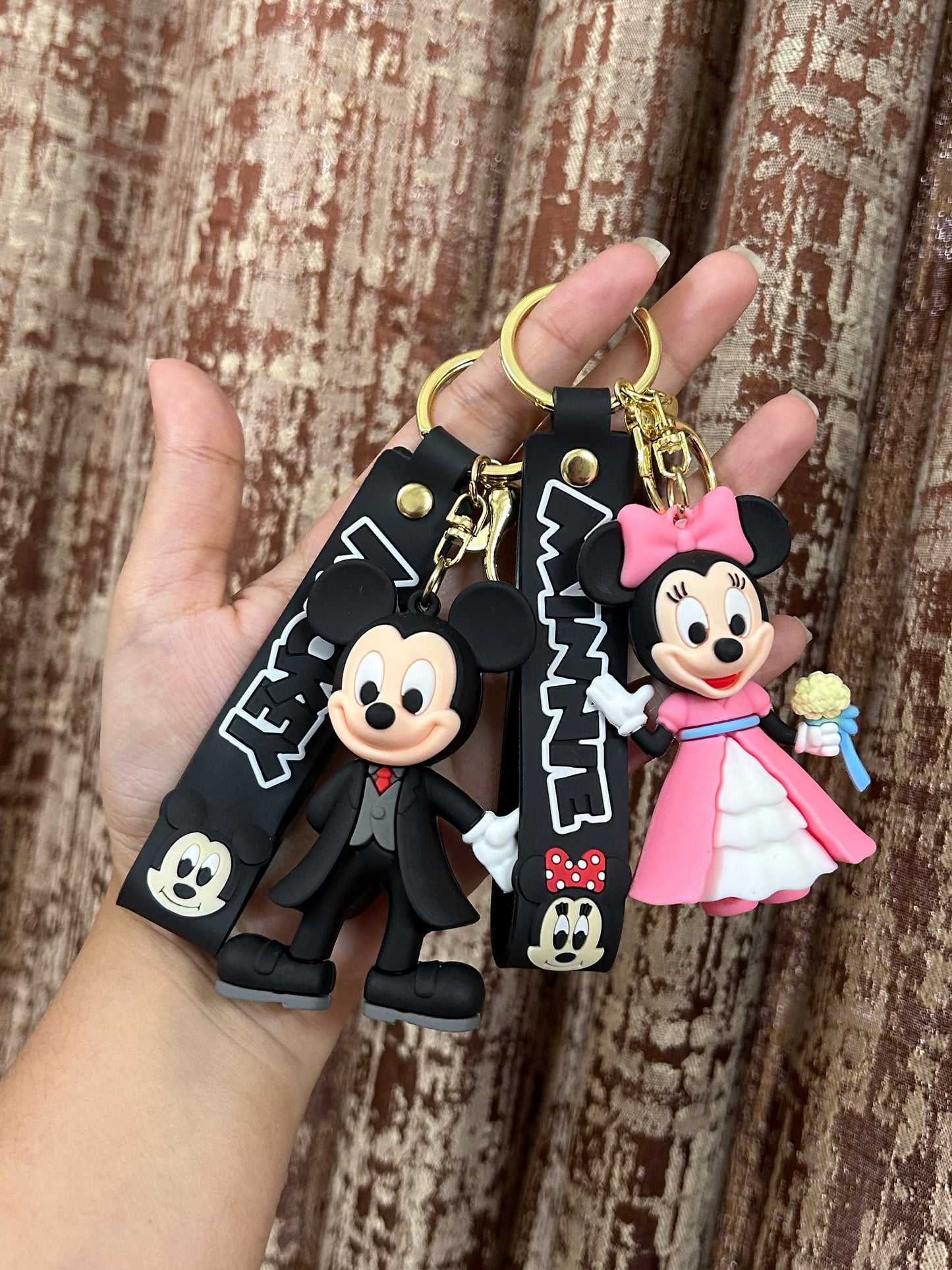 Mickey & Minnie Mouse Keychain Combo