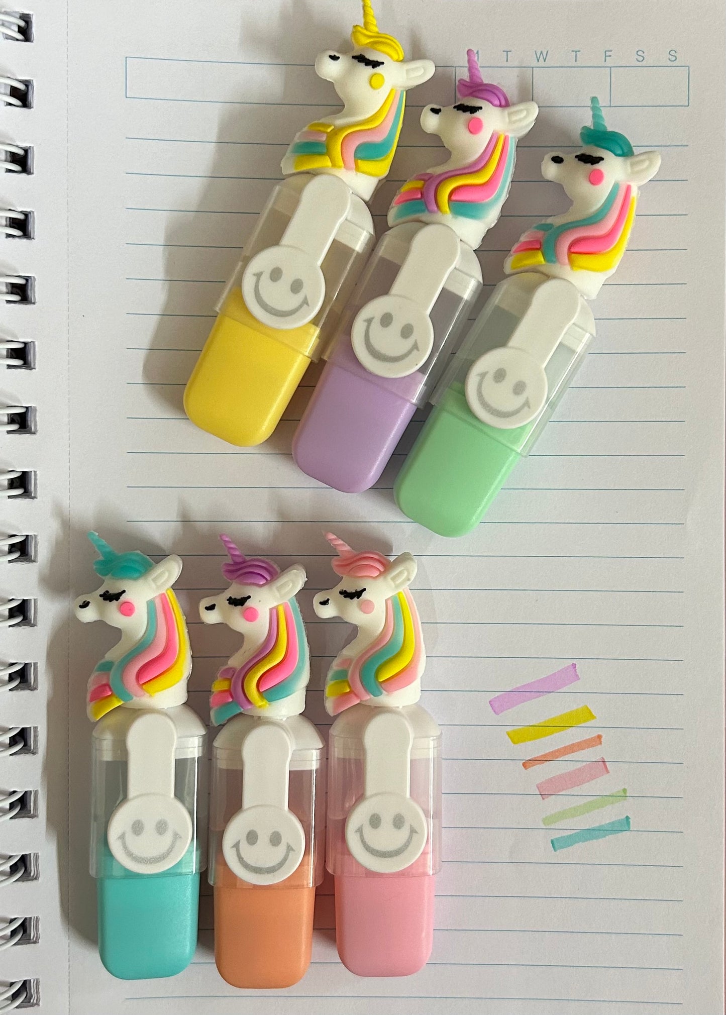 Unicorn highlighters (Set of 6)