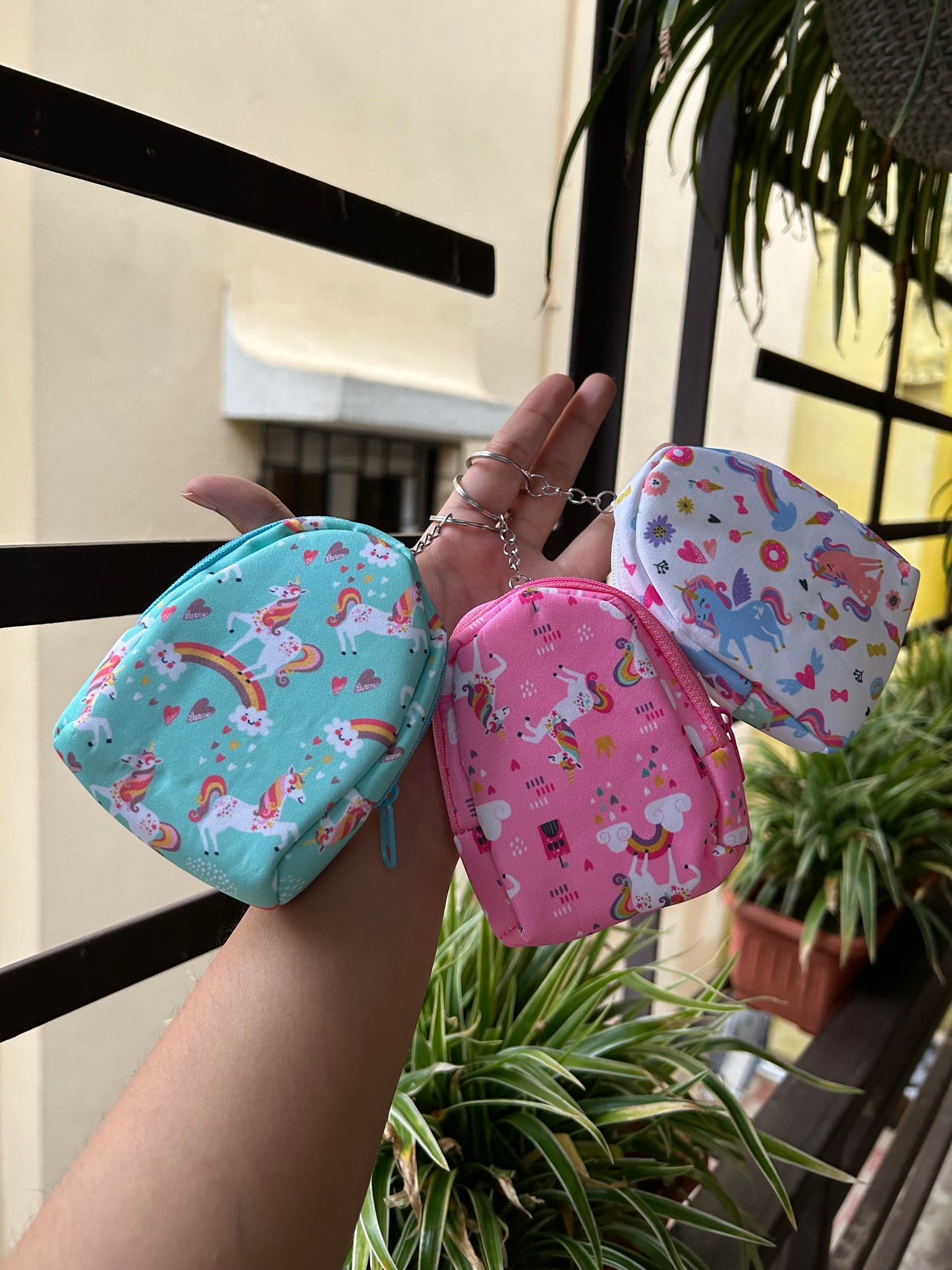 Unicorn pouch cum keychain