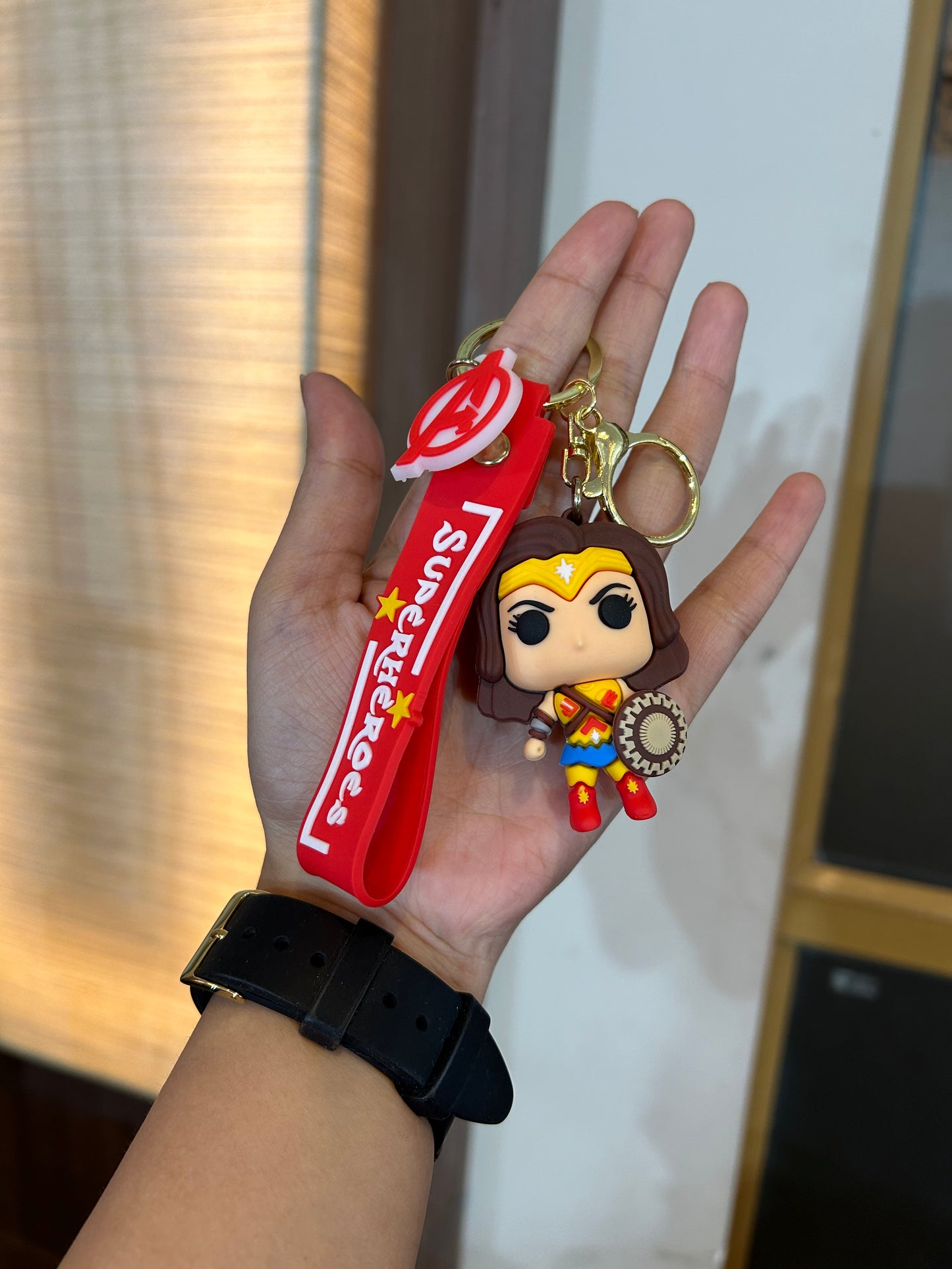 Wonder woman superhero keychain